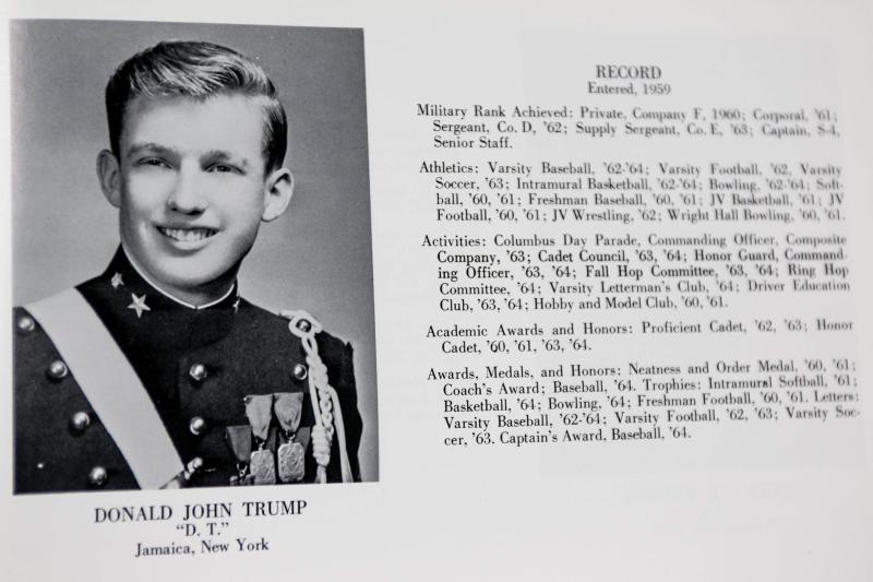 1. Donald Trump was sent to Military School for Bad Behavior in his teen years.